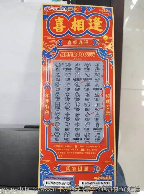 大乐透彩票中奖记录的查询方法